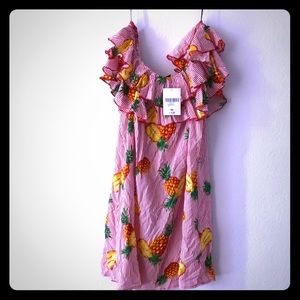 Forever 21 strapless pineapple dress